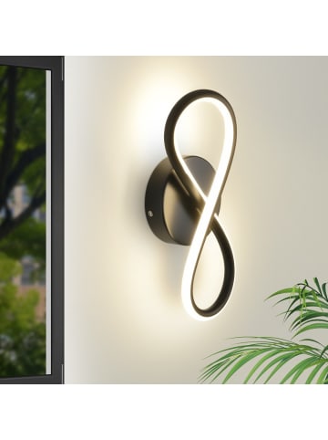 ZMH Wandleuchte LED in schwarz 3000K warmweiß Hallampe 7W mit Korridor Cool Design