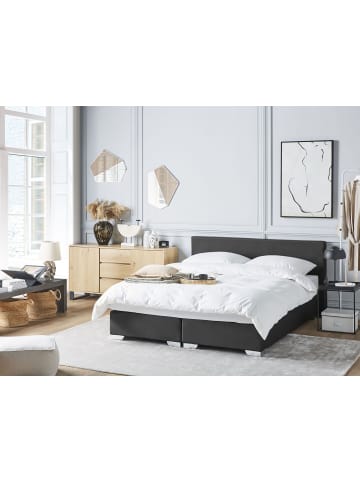 Beliani 5-tlg Doppelbett PRESIDENT in Schwarz/Silber