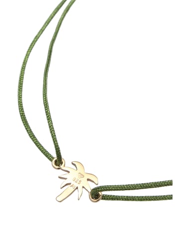 Elli Armband 925 Sterling Silber Palme in Grün