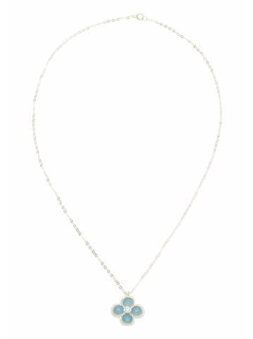 Gemshine Kette mit Anhänger BYZANZ AQUA in silver coloured
