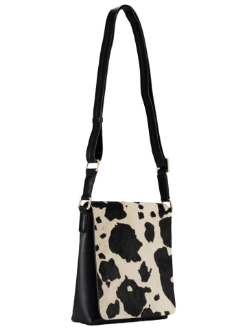 Jost Anderes Furry Cow Shoulder Bag S in Black