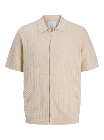 Jack & Jones Gestricktes Polo in Cloud Dancer