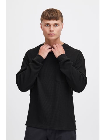 !SOLID Sweatshirt SDHalwest 21108024 Basic Langarmshirt in Waffelstruktur in Schwarz