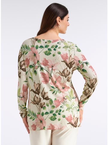 sheego Langarm-Shirt in champagner-puder-bedruckt