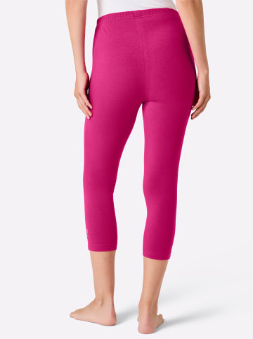 WITT WEIDEN Leggings 3/4-lang in schwarz + fuchsia