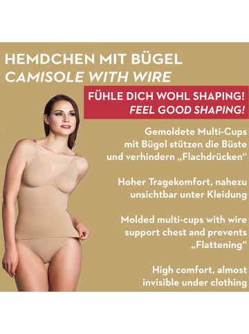 MISS PERFECT Shapewear Hemd mit Bügel in Haut