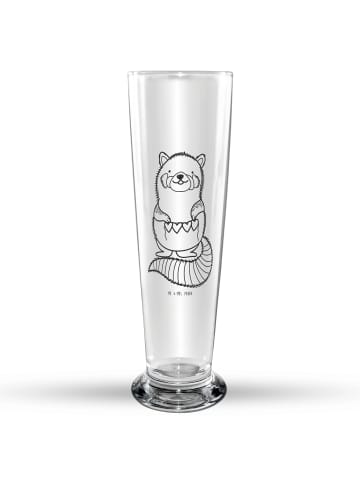 Mr. & Mrs. Panda Trinkglas Roter Panda ohne Spruch in Transparent