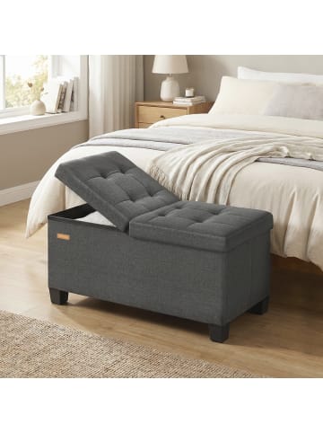 SONGMICS Sitzbank Melisa in Grau - (B)76 x (H)38.5 x (T)38 cm