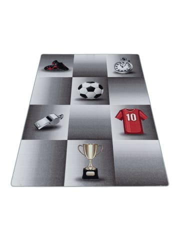 KADIMA DESIGN Teppich Kinder Flachgewebe Fußballfeld Polyamid Antirutsch Kinderzimmer