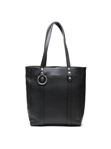 Lazarotti Milano Leather Schultertasche Leder 28 cm in black