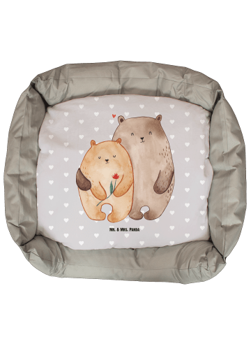 Mr. & Mrs. Panda Hundekorb Bären Liebe ohne Spruch in Grau Pastell