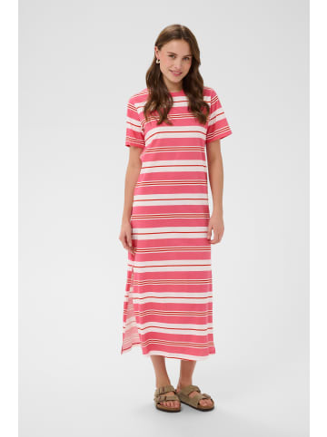 SAINT TROPEZ Jerseykleid FariaSZ Lockere Passform in Pink Ice Red Stripe