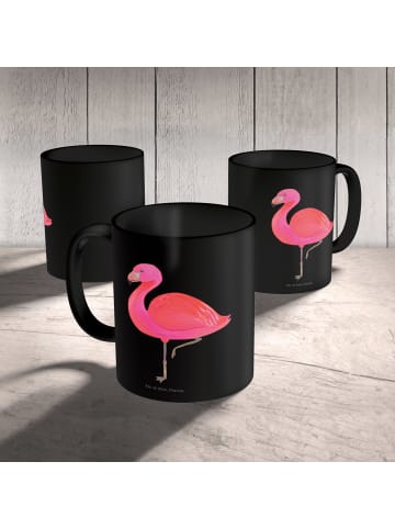 Mr. & Mrs. Panda Keramiktasse Flamingo Classic ohne Spruch in Schwarz