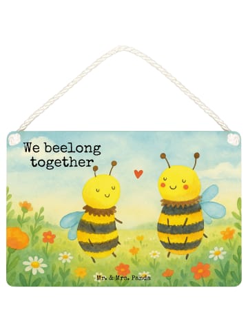 Mr. & Mrs. Panda wandtafel Biene Verliebt Design mit Spruch in Weiß