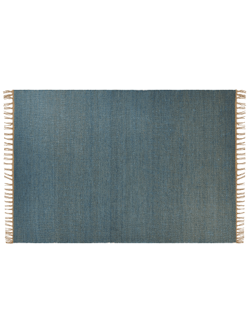 Beliani Kurzflor LUNIA in Blau/Braun - (W) 160 x (H) 0.7 x (L) 230 cm