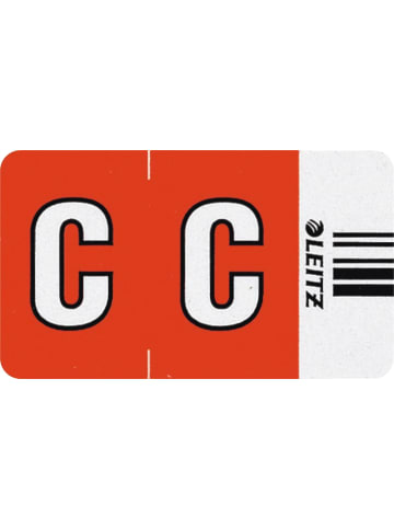 Leitz Orgacolor Buchstabensignal C Packung mit 250 Stück rot