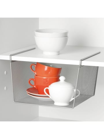 Zeller Küchenkorb, für Schrank, hängend in Silbern, (B) 30,5 x (H) 19 x (L) 26 cm