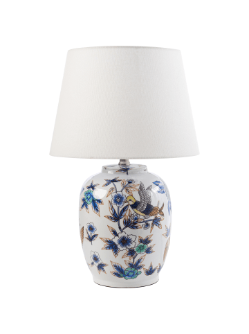 Beliani Tischleuchten SUNJA in Weiß/Blau/Orange - (W) 32 x (H) 51 x (L) 32 cm