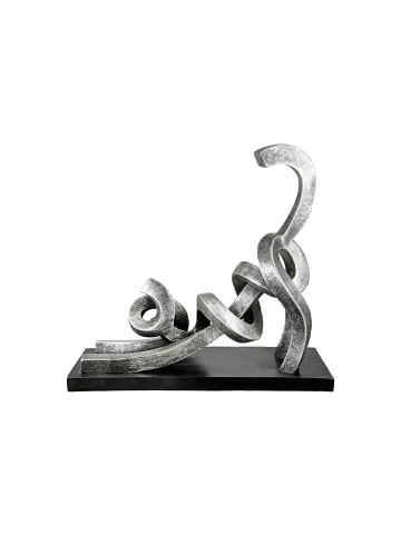 GILDE Skulptur Stretching silberfarben - (H) 29 cm