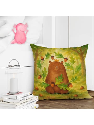 Mr. & Mrs. Panda Couchkissen Bär König Design ohne Spruch in Weiß