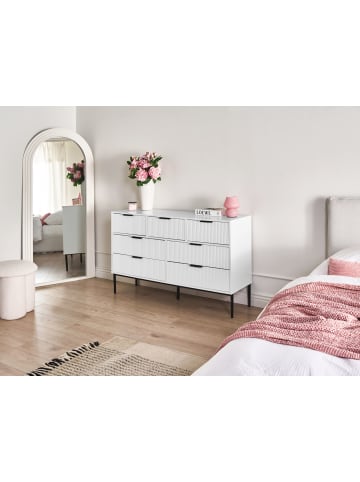 Beliani Kommode LEDUC in Weiß/Schwarz - (W) 135 x (H) 80 x (L) 40 cm