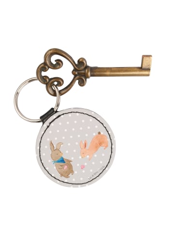 Mr. & Mrs. Panda Anhänger Hasen Muschel ohne Spruch in Grau Pastell