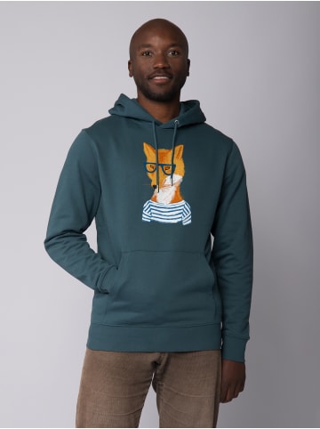 wat? Apparel Sweatshirt Fuchs in Petrol
