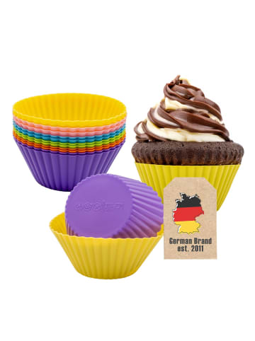 Intirilife Silikon Muffinformen Cupcakeformen in 12 Stück