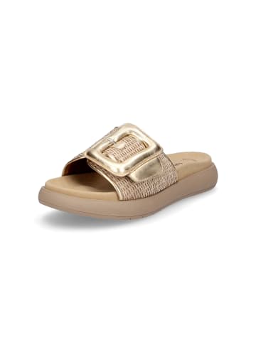 Gabor Fashion Pantolette in Beige Gold