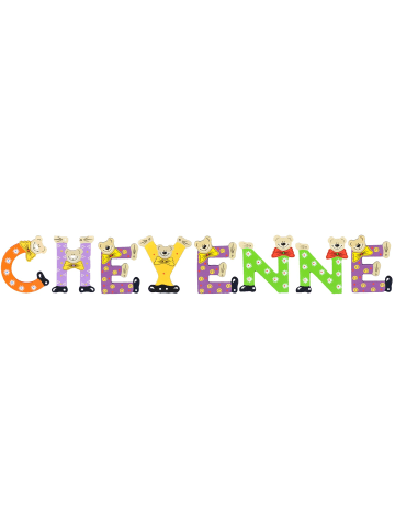 Playshoes Deko-Buchstaben "CHEYENNE" in bunt