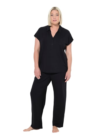 Ulla Popken Pyjama in schwarz
