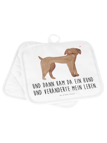 Mr. & Mrs. Panda Topfuntersetzer Hund Dogge mit Spruch in Weiß