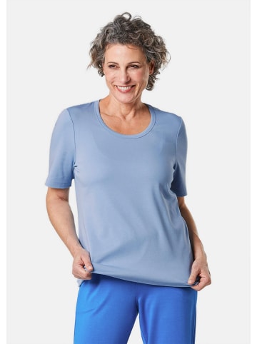 GOLDNER Edel-T-Shirt mit Rundhalsausschnitt in regattablau