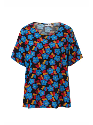 Studio T-Shirt SEsther Blouse in Black with blue flowers