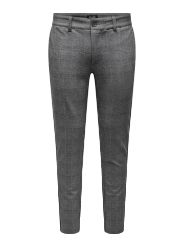Only&Sons Stoffhose Karierte Stretch Chino Trousers ONSMARK in Grau