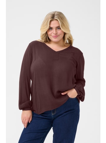 KAFFE curve Langarm-Bluse KCami Regular fit in Fudge