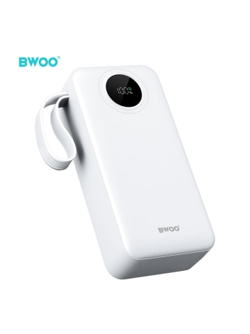 Wisam BWOO 22,5W 30000 mAh Powerbank mit LCD-Bildschirm, weiß