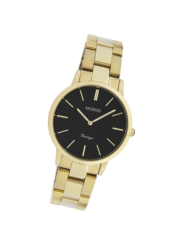 Oozoo Analog-Armbanduhr Oozoo Vintage Series gold mittel (ca. 34mm)