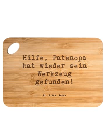 Mr. & Mrs. Panda Brett Spruch Patenopa Abenteuer mit Spruch in Braun