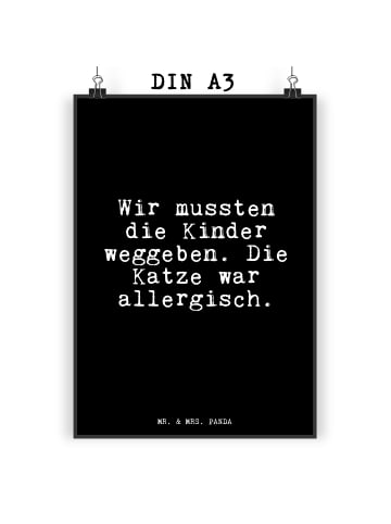 Mr. & Mrs. Panda Poster Wir mussten die Kinder... mit Spruch in Schwarz