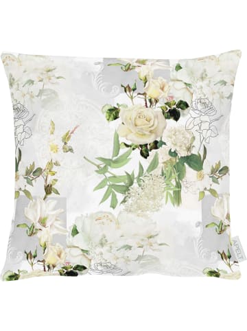 APELT Baumwollmischung Kissenhülle Season in weiß-grün