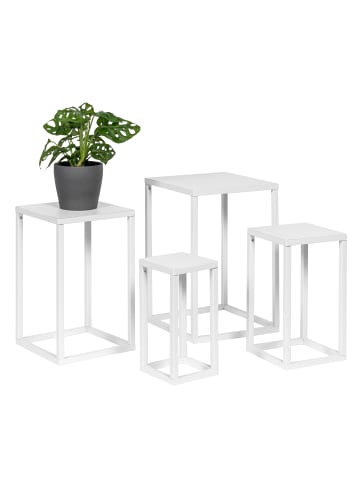 bremermann 4tlg-Set Blumenhocker 32 x 5 x 62 cm in Weiß