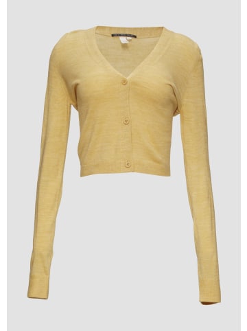 QS Strickjacke langarm in Gelb