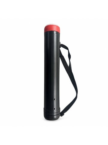 relaxdays Posterrolle in Schwarz/ Rot - (H)50-108 x Ø 8,5 cm