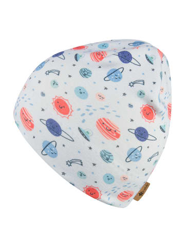 Sterntaler Beanie Weltall in silber