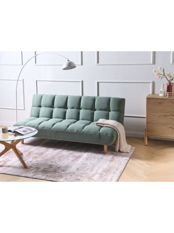 Beliani Schlafsofa RISOR in Grün/Braun - (W) 190 x (H) 83 x (L) 90 cm