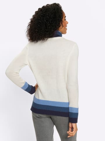 Sieh an! Rollkragen-Pullover in ecru-marine
