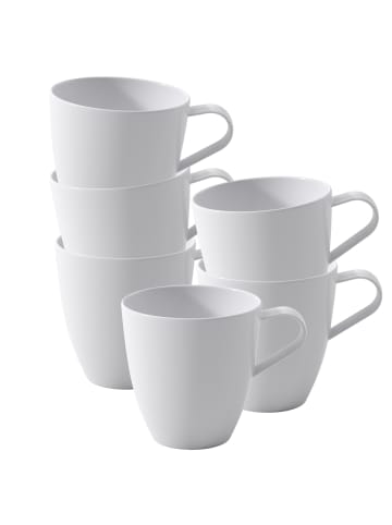Villeroy & Boch 6er Set Henkelbecher Pura in 270 ml in weiß