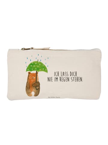 Mr. & Mrs. Panda Schminktasche Bär Regenschirm mit Spruch in Weiß