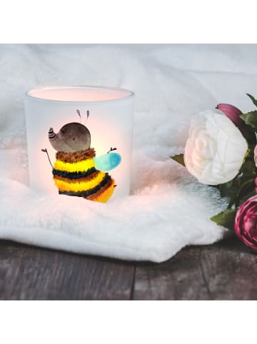 Mr. & Mrs. Panda Kerzenhalter Hummel flauschig ohne Spruch in Transparent